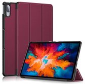 Hoes Geschikt voor Lenovo Tab P11 hoes - Hoes Geschikt voor Lenovo Tab P11 bookcase Wine Rood - Trifold tablethoes smart cover - hoes Hoes Geschikt voor Lenovo Tab P11 - Ntech