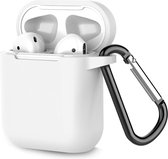 2 Stuks - Siliconen Case AirPods 1 en 2 Wit