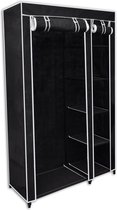 Decoways - Kledingkast opvouwbaar 110x45x175 cm zwart