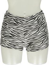Hotpants dames | Zebra design | Maat XXS/XS | Hotpants | Feestkleding | Hotpants met print | Carnavalskleding | Apollo