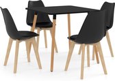Decoways - 5-delige Eethoek zwart