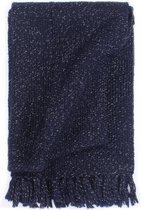 Decoways - Plaid 220x250 cm lurex marineblauw