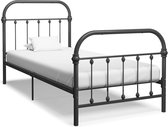 Decoways - Bedframe metaal grijs 100x200 cm