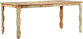 Decoways - Eettafel 180x90x76 cm massief gerecycled hout