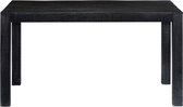 Decoways - Eettafel 118x60x76 cm massief mangohout zwart
