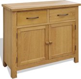 Decoways - Dressoir 90x33,5x83 cm massief eikenhout