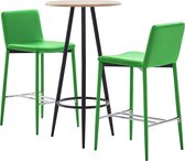 Decoways - 3-delige Barset kunstleer groen