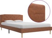 Decoways - Bedframe stof bruin 120x200 cm