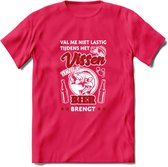 Val Me Niet Lastig Tijdens Het Vissen T-Shirt | Rood | Grappig Verjaardag Vis Hobby Cadeau Shirt | Dames - Heren - Unisex | Tshirt Hengelsport Kleding Kado - Roze - XXL