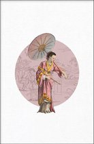 Chinese Lady - Walljar - Wanddecoratie - Schilderij - Canvas