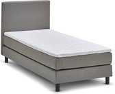 Beddenreus box Alaska vlak met gestoffeerd matras - 90 x 200 cm - lichtgrijs