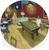 WallCircle - Wandcirkel ⌀ 30 - Het Nachtcafé - Schilderij van Vincent van Gogh - Ronde schilderijen woonkamer - Wandbord rond - Muurdecoratie cirkel - Kamer decoratie binnen - Wanddecoratie muurcirkel - Woonaccessoires