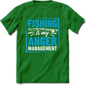 Vissen T-Shirt | Grappig Verjaardag Vis Hobby Cadeau Shirt | Dames - Heren - Unisex | Tshirt Hengelsport Kleding Kado - Donker Groen - XXL