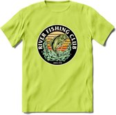 Fishing Club - Vissen T-Shirt | Beige | Grappig Verjaardag Vis Hobby Cadeau Shirt | Dames - Heren - Unisex | Tshirt Hengelsport Kleding Kado - Groen - L