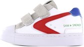 Sneakers | Jongens | white red | Leer | Shoesme | Maat 30