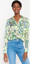 LOLALIZA Hemd met paisleyprint - F - Lime - Maat 40