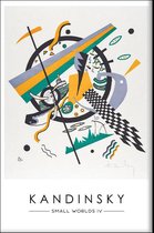 Walljar - Wassily Kandinsky - Kleine Welten IV - Muurdecoratie - Poster met lijst