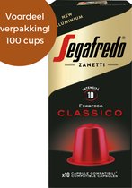 Segafredo - Koffie Cups Classico - 100 Cups | Arabica & Robusta Blend | Krachtige Koffiecups