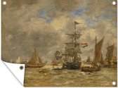 Tuinposter - Tuindoek - Tuinposters buiten - Marine - schilderij van Eugène Boudin - 120x90 cm - Tuin