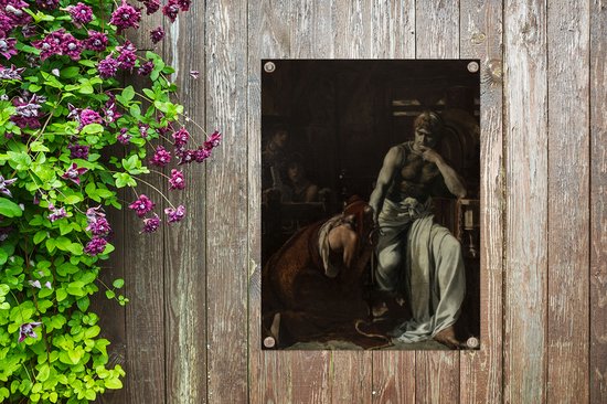 Tableau jardin Priam demande à Achille le corps d'Hector - Tableau de Théobald Chartran - 60x80 cm - Affiche jardin - Toile jardin