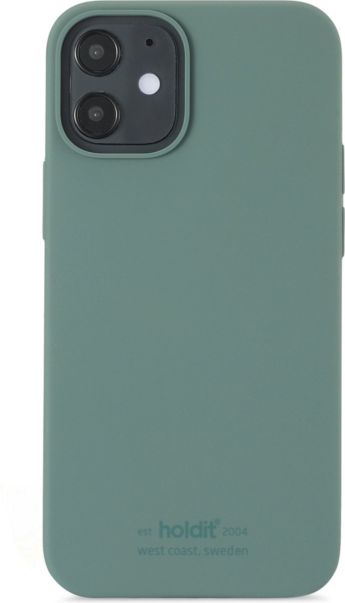 Holdit - iPhone 12 Mini, hoesje silicone, mos groen