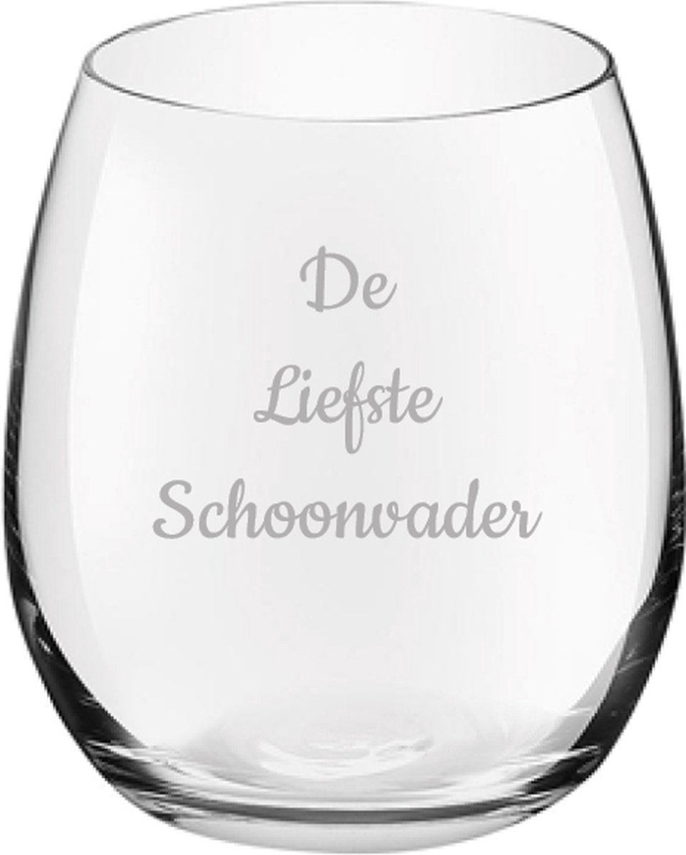 Gegraveerde Drinkglas 39cl De Liefste Schoonvader