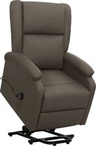 vidaXL Sta-op-stoel verstelbaar kunstleer grijs