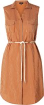 YEST Kayna Jurk - Spicy Brown/Sandy Wh - maat 48