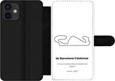 Bookcase Geschikt voor iPhone 12 telefoonhoesje - Circuit - F1 - Barcelona - Met vakjes - Wallet case met magneetsluiting - Cadeau voor man