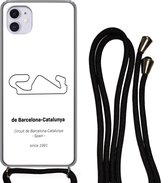 Hoesje met koord Geschikt voor iPhone 12 - Circuit - F1 - Barcelona - Siliconen - Crossbody - Backcover met Koord - Telefoonhoesje met koord - Hoesje met touw - Cadeau voor man
