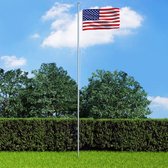Vlag met vlaggenmast Verenigde Staten 6,2 m aluminium