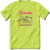 A-10 Warthog Vliegtuig T-Shirt | Unisex leger Kleding | Dames - Heren Straaljager shirt | Army F16 | Grappig bouwpakket Cadeau | - Groen - XXL