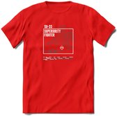 SU-33 Vliegtuig T-Shirt | Unisex leger Kleding | Dames - Heren Straaljager shirt | Army F16 | Grappig bouwpakket Cadeau | - Rood - M