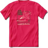 AV-8B Vliegtuig T-Shirt | Unisex leger Kleding | Dames - Heren Straaljager shirt | Army F16 | Grappig bouwpakket Cadeau | - Roze - S