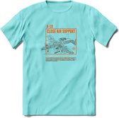 A-10 Warthog Vliegtuig T-Shirt | Unisex leger Kleding | Dames - Heren Straaljager shirt | Army F16 | Grappig bouwpakket Cadeau | - Licht Blauw - XXL