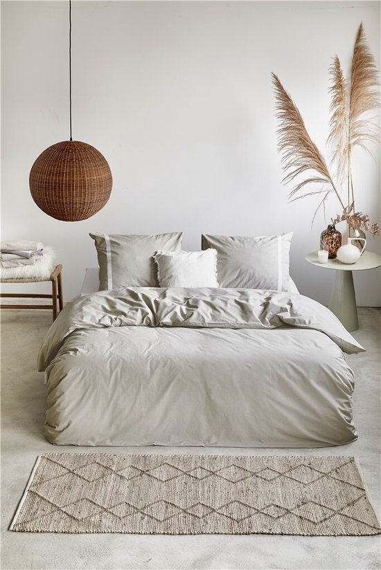 Walra Dekbedovertrek Timeless Chic - 140x220 - 100% Katoen (BCI) - Zand van Merkloos — afbeelding 4