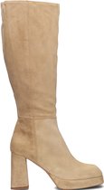 Notre-V Ao131 Hoge laarzen - Dames - Beige - Maat 37