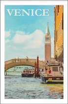 Walljar - Venetië - Muurdecoratie - Poster met lijst