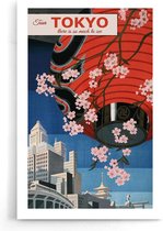 Walljar - Tokyo Lampion - Muurdecoratie - Poster