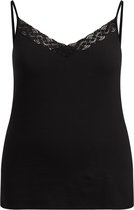 WE Fashion Dames singlet met kant - Curve