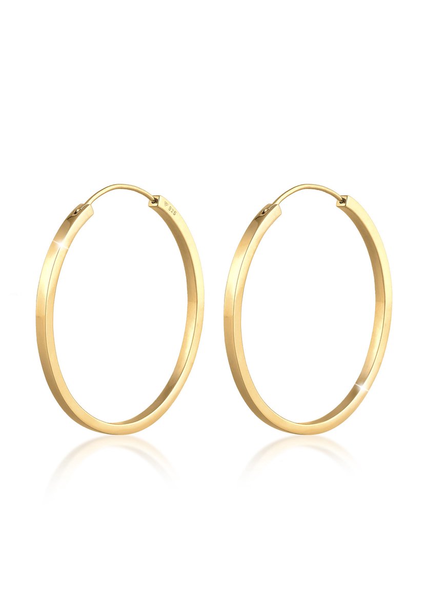 Elli PREMIUM Dames Oorbellen Ladies Creoles Elli Blogger Trend in 925 Sterling Silver