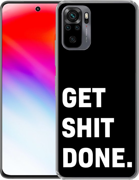 Convient pour la coque Xiaomi Redmi Note 10 Pro - Citations - Dictons - Faites de la merde - Étui de téléphone en Siliconen