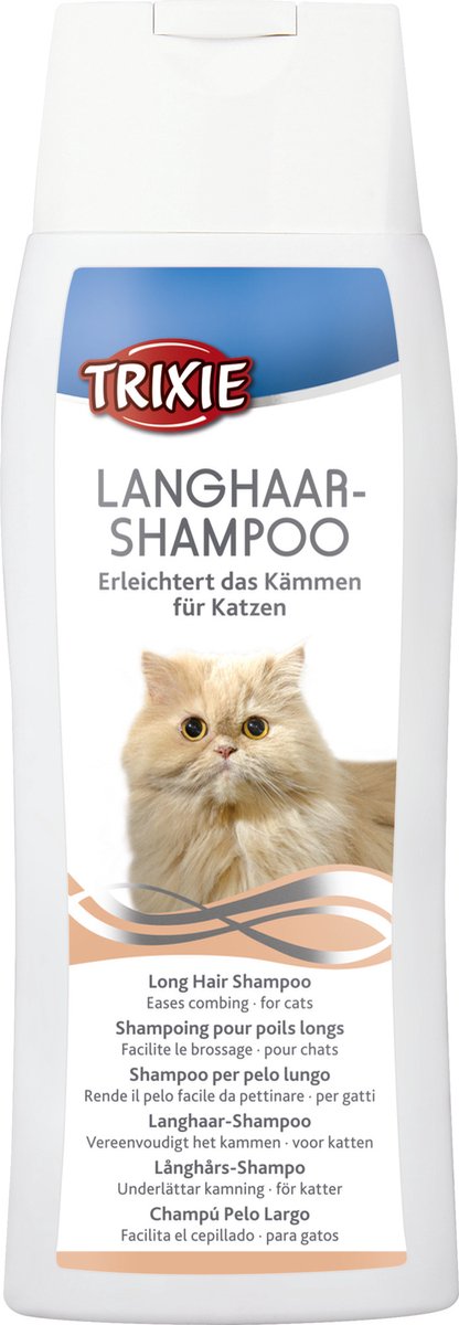 Kattenshampoo langhaar - Trixie - Shampoo kat - 250 ml - Tegen klitten - Geurende shampoo - Trixie