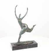 Modernistisch Bronzen Beeld Vrouwelijk Naakt 30x11x50 cm