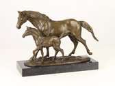 Bronzen Beeld Paard En Veulen 33x12x23 cm