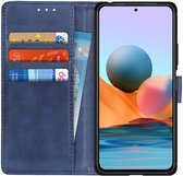 Xiaomi Redmi Note 10 Pro Hoesje Portemonnee Book Case Kunstleer Blauw