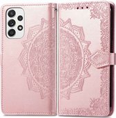 iMoshion Mandala Booktype Samsung Galaxy A53 hoesje - Rosé Goud