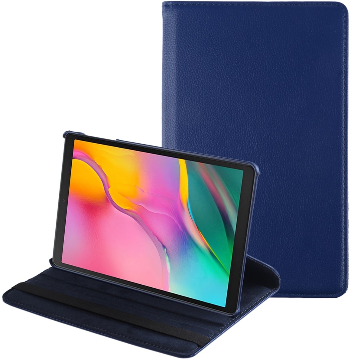 Mobigear Tablethoes geschikt voor Samsung Galaxy Tab A 10.1 (2019) Hoes | Mobigear DuoStand Draaibare Bookcase - Donkerblauw