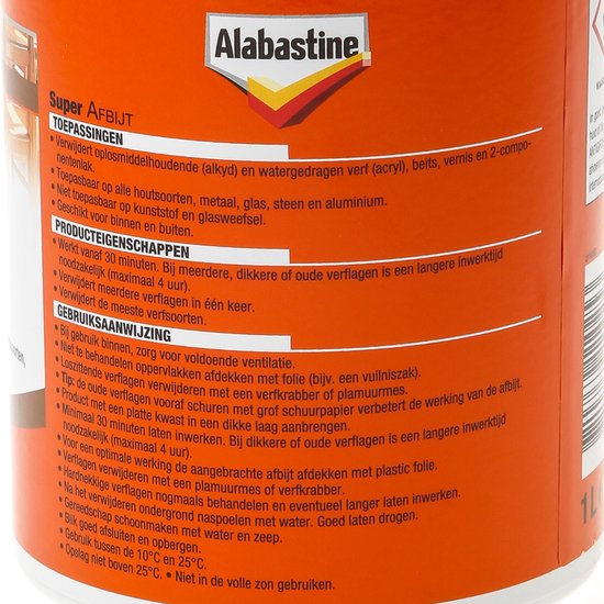 Alabastine Superafbijt Gel Hout -Transparant - 1 liter - Alabastine