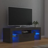 Decoways - Tv-meubel met LED-verlichting 120x35x40 cm hoogglans grijs